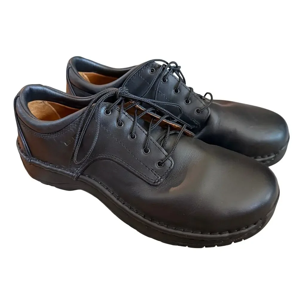 Red Wings 6703 Men's Safety Toe Oxford Black Leather Shoes SZ 10.5 Work Shoes